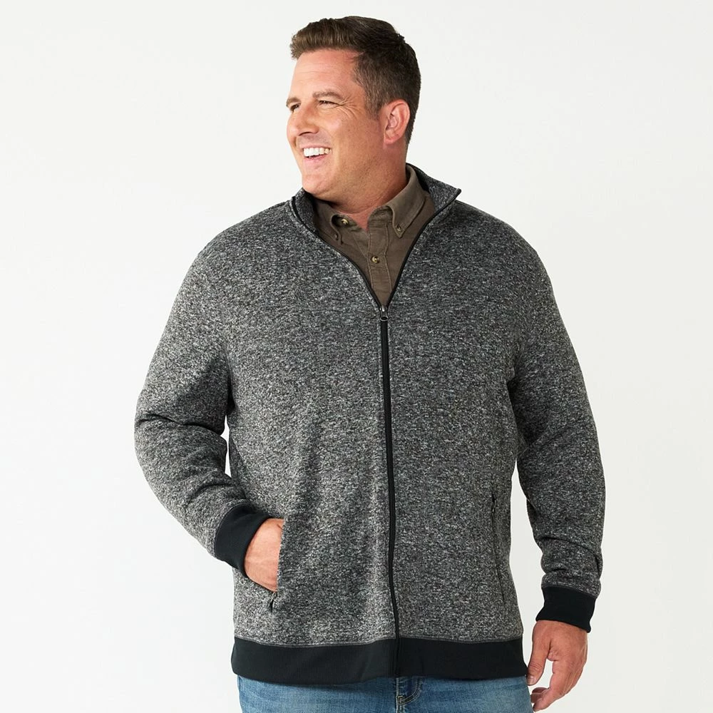 Big & Tall Sonoma Goods For Life® Full-Zip Fleece Sweater - Image 3