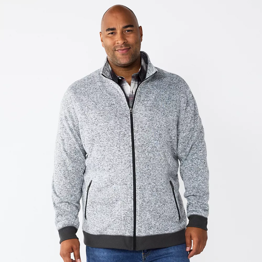 Big & Tall Sonoma Goods For Life® Full-Zip Fleece Sweater - Image 6