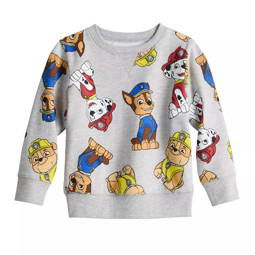 Toddler Boy Jumping Beans® Paw Patrol Pups Allover Print Fleece Crewneck Sweatshirt