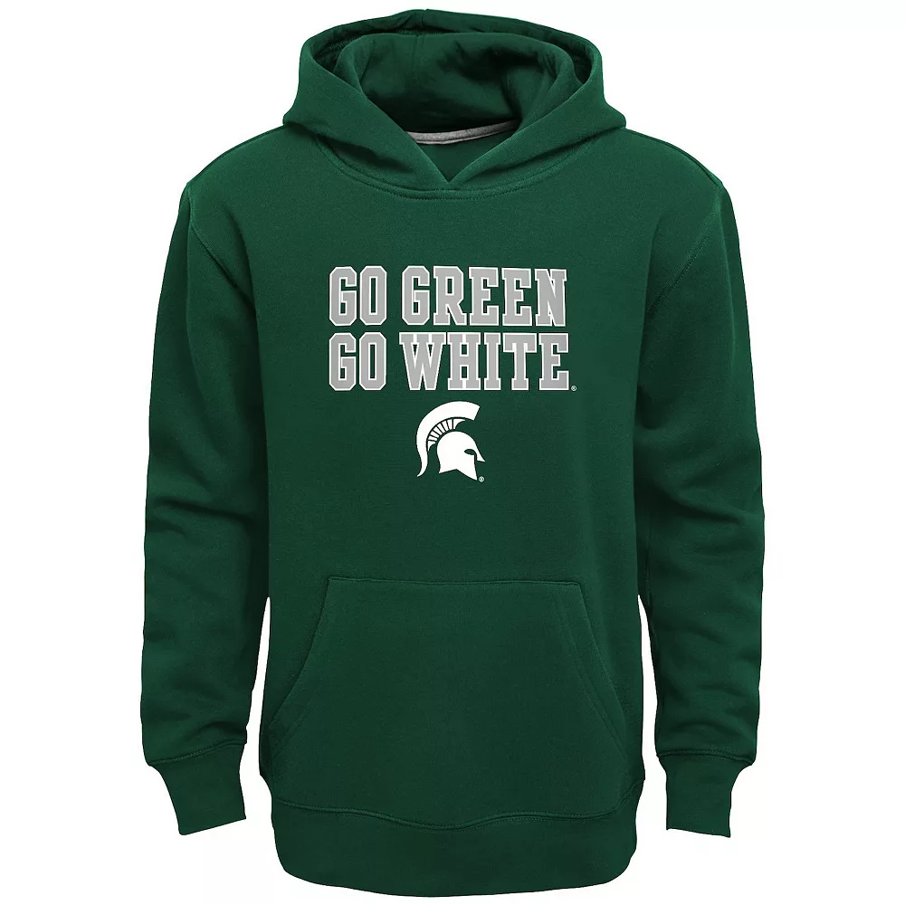 Boys 8-20 Michigan State Spartans Team Slogan Fleece Hoodie