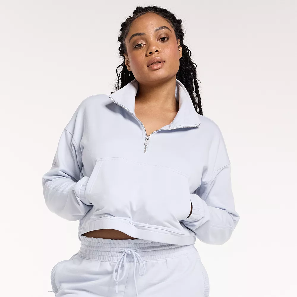 Women's FLX Embrace Quarter-Zip French Terry Sweatshirt in Cool Daisy