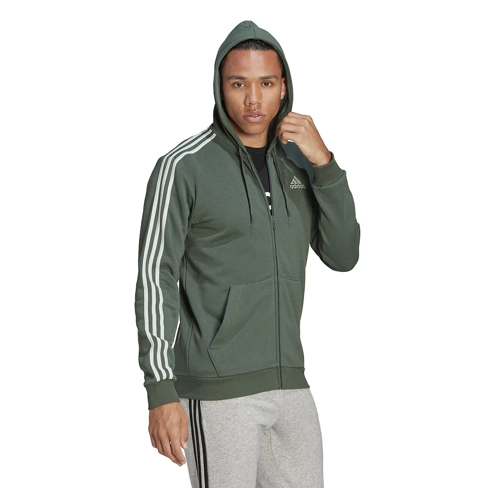 Men's adidas Essential Full-Zip Fleece Hoodie - Image 7