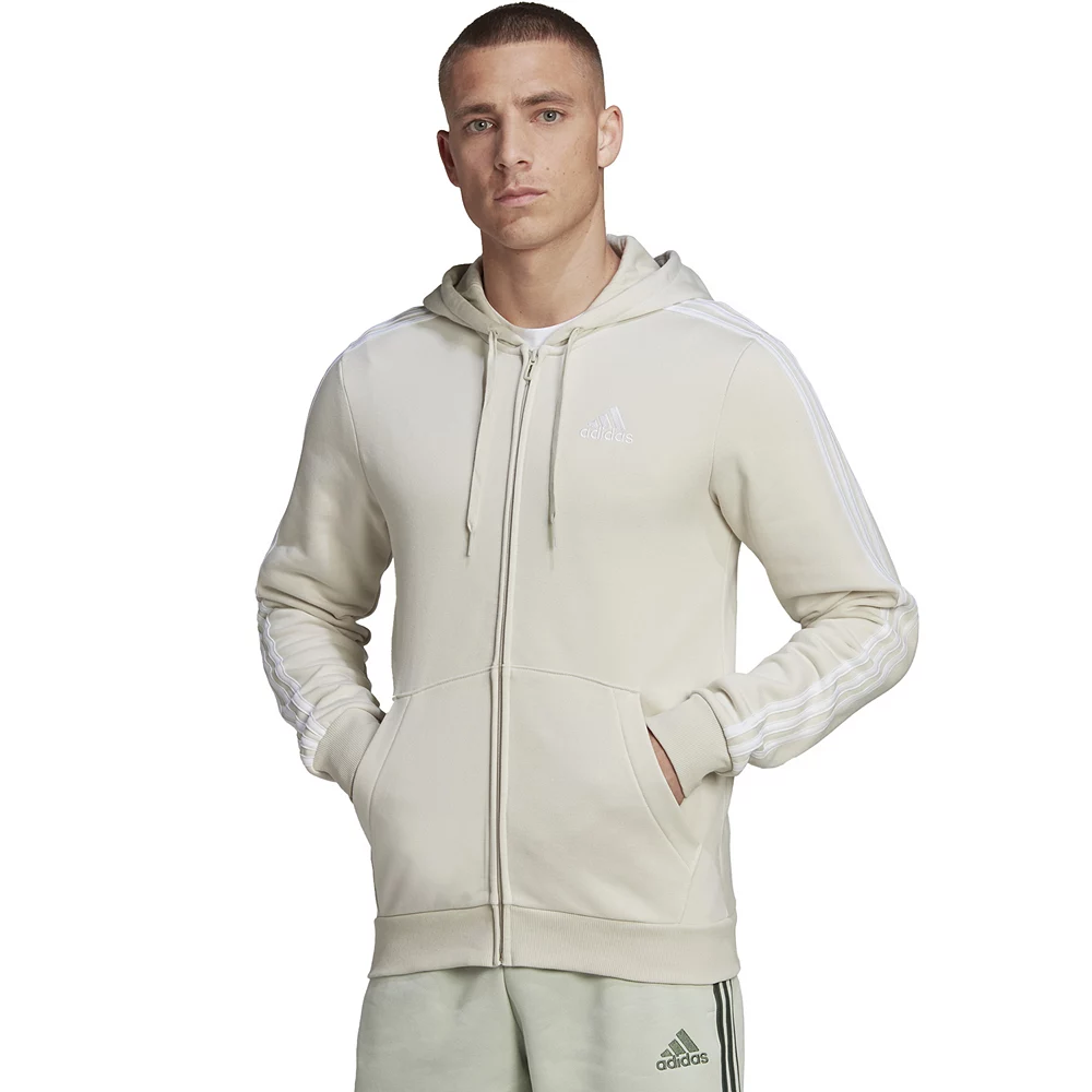 Men's adidas Essential Full-Zip Fleece Hoodie - Image 3