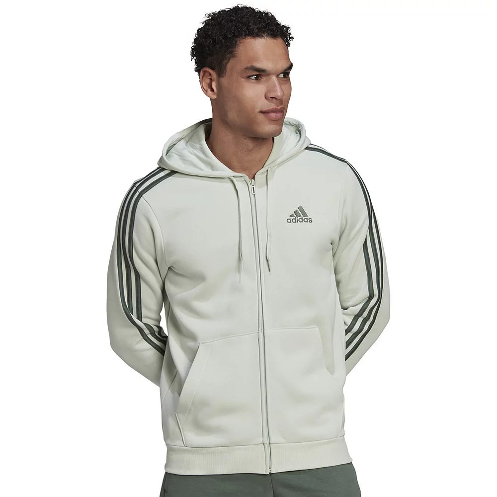 Men's adidas Essential Full-Zip Fleece Hoodie - Image 4