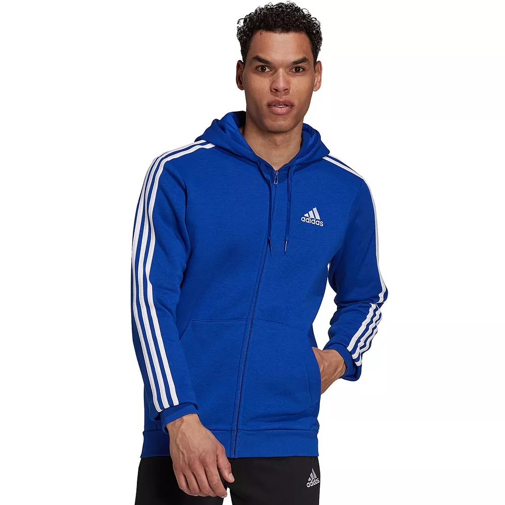 Men's adidas Essential Full-Zip Fleece Hoodie - Image 2
